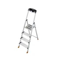 Стремянка алюминевая Krause SEPURO 7 ступеней с поручнями Арт. 128782