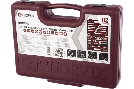 Набор инструмента универсальный 82 предмета 1/4" 1/2" UTS0082 Thorvik Арт. 52060