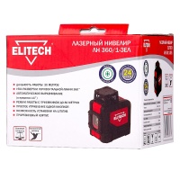 Нивелир лазерный Elitech ЛН 360/1-ЗЕЛ 30/80м  0.2 360 град. 1/4" чехол Арт. ЛН 360/1-ЗЕЛ