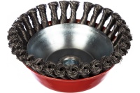Корщетка-чашка 150мм, стальная витая проволока, М14, для УШМ FIT Арт. 39045