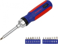 Отвертка реверсивная с трещоткой 15в1 14 насадок WORKPRO Арт. WP221061