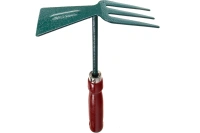 Мотыжка садовая  прямое лезвие с деревянной ручкой 250 мм.3 зубца GRINDA Арт. 8-421235_z01