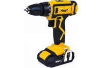 Дрель-шуруповерт акк WERT CD 20-2TLi 20V*1.5Ah Li-Ion 30Нм БЗП-10мм 2 акк. кейс подсет. Арт. CD 20-2TLi (W2201.019.01)
