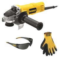 УШМ DeWalt DWE4051G-KS 125мм 800Вт промо +очки, перчатки Арт. DWE4051G-KS