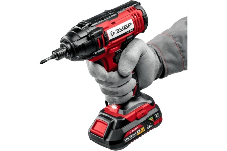 Винтоверт акк уд ЗУБР ГВЛ-255-22 18V*2Ah Li-Ion 250Нм HEX1/4, 2 акк и ЗУ Арт. ГВЛ-255-22