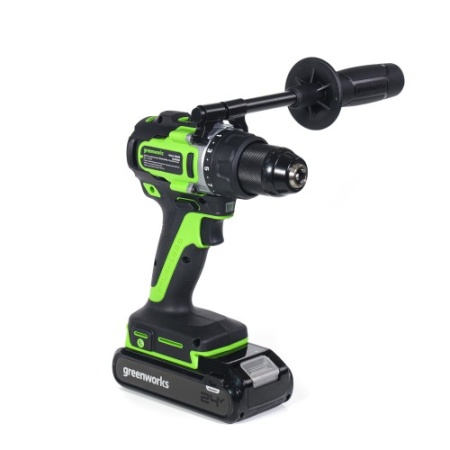 Дрель-шуруповерт акк GREENWORKS GD24DD90 24V Li-Ion 90Нм бесщет.дв. 2 скор. без акк и ЗУ Арт. 3707507