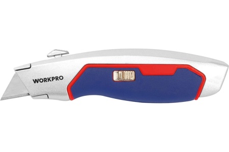 Нож WORKPRO универсальный трапец. лезвия Арт. WP213011