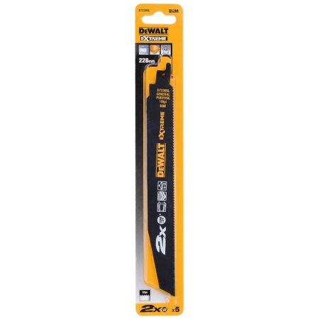 Полотно сабел. по мет. DeWALT DT2308L-QZ 228х2.5мм DEMOLITION S1120СF 5шт/упак. Арт. DT2308L-QZ
