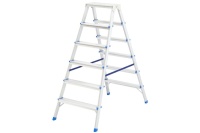 Стремянка 2-сторонняя СИБРТЕХ  алюминиевая 6-х ступ Арт. 97926