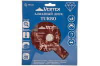 Диск алм Vertextools 150*22.2 мм Турбо Арт. 04-150-22