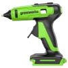  Пистолет клеевой акк.GREENWORKS  24V G24GLG,150°С,нагрев 90 сек,стержни 11 мм,антикапля,1х2Ач,ЗУ,кор(3502207CUA)