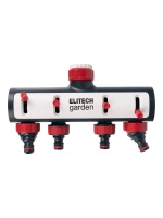 Распределитель потоков 4-х канальный премиум с переходниками для крана 3/4и 1 HF 004 ELITECH Garden Арт. HF 004