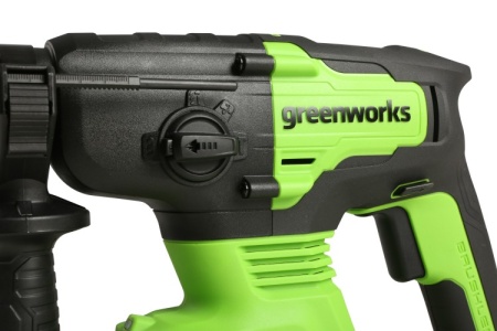 Перфоратор акк GREENWORKS GD24SDS2K4 SDS+ 24V*4Ач Li-Ion 2Дж 3 реж. акк и ЗУ Арт. 3803007UB