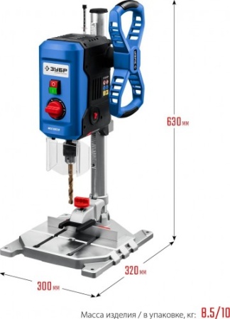 Станок сверлильный ЗУБР ВСС-П750 750Вт 13мм БЗП 1 скоростной Арт. ВСС-П750