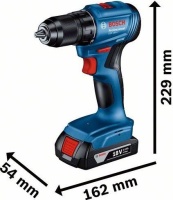 Дрель-шуруповерт акк Bosch GSR 185-Li 18V*4Ah Li-Ion 50Нм бесщет дв. 1 АКБ и ЗУ, сумка Арт. 06019K3005