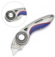 Нож универсальный складной алюминиевый быстросменный WORKPRO Арт. WP211013