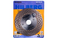 Диск алмазный Hilberg 125*22.2*1.4мм Master Ceramic сплошной ультратонкий, мокр керамогранит Арт. HM522