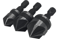 Набор зенкеров по дереву 12 мм, 16 мм, 19 мм Vertextools  3 шт/упак Арт. 0987-12-16-19