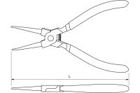 Щипцы для стопорных колец прям. сжим 180мм IRSP180 Thorvik Арт. 52192