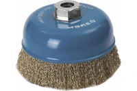 Щетка чашечная для УШМ ЗУБР 125 мм, витая стальная латунированная проволока 0.3 мм Арт. 3526-125_z02