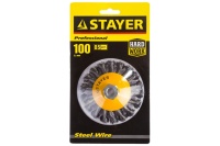 Щетка коническая для УШМ витая 100мм, М14 STAYER Арт. 35135-100