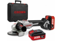 УШМ акк CROWN CT23001-125HX-4 BMC 20V*4Ah Li-ion 125мм 8000 об/мин 2 акк и ЗУ Арт. CT23001-125HX-4 BMC