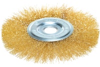 Корщетка-колесо 175мм, латунированная волнистая 22.2мм, ELITECH Арт. 1820.074900