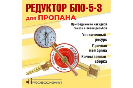 Редуктор пропановый БПО-5-3 ПРОФЕССИОНАЛ Арт. 70301
