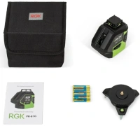 Нивелир лазерный RGK PR-81G 40м 0,2мм/м 3луча 1/4" Арт. 775106