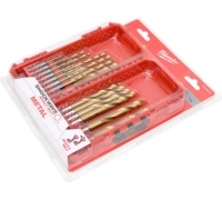 Набор сверел по металлу Milwaukee RedHEX HSS-Tin 19 ед. (1-10мм) Арт. 4932493866
