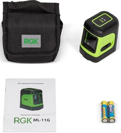 Нивелир лазерный RGK ML-11G 10м 0,2мм/м 2луча 1/4" Арт. 775090
