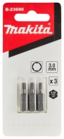 Бита HEX3.0 25мм Makita C-form 3шт/упак Арт. B-23690