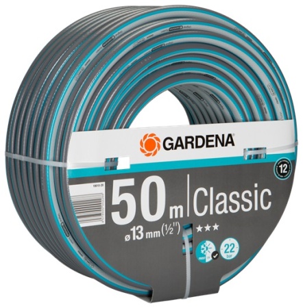 Шланг полив. Gardena Classic 1/2" 50м 22бар армир. ПВХ Арт. 18010-20.000.00