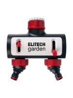 Распределитель потоков 2-х канальный премиум с переходниками 3/4 и 1 HF 003 ELITECH Garden Арт. HF 003