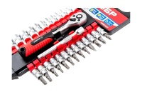 Набор головок с трещеткой 6 гран. 1/4" 28 предм. 4-14мм ЗУБР ТМ-28 Арт. 27645-H28_z01