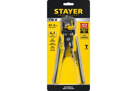 Стриппер автоматический многофункциональный, 0.2 - 6 мм2 STAYER TS-X Арт. 22655