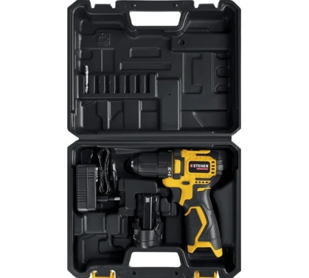 Дрель-шуруповерт акк STEHER CDB-120-2 12V*2Ah Li-Ion 35Нм 2акк. кейс Арт. CDB-120-2